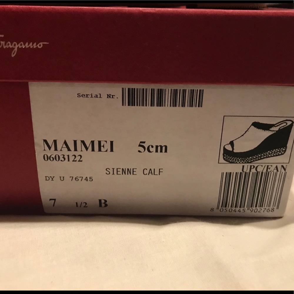 Salvatore Ferragamo Maimei Wedge Slide Sandals - Picture 4 of 4